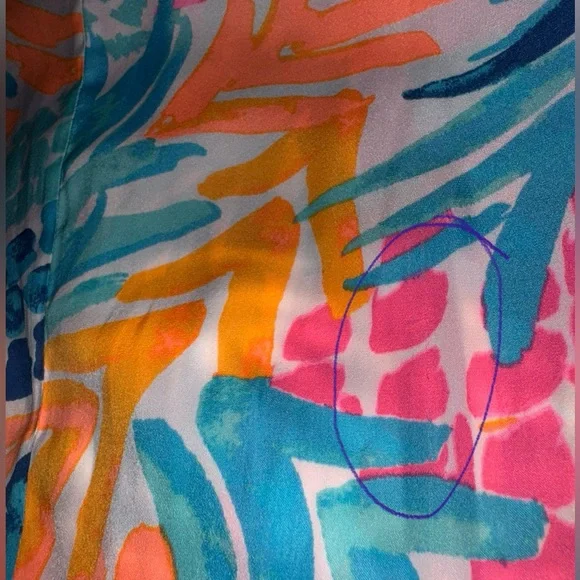 LILLY PULITZER Palm Pineapple Long Maxi Pink Orange Blue Skirt Floral size M - Picture 12 of 16
